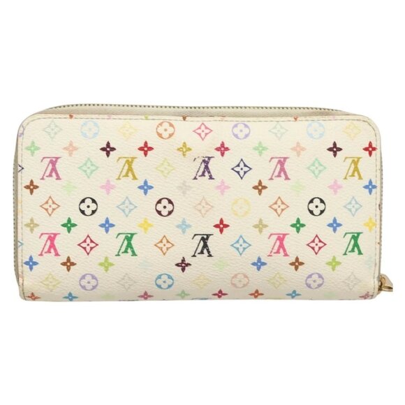 LOUIS VUITTON Monogram Multicolor Zippy Wallet White M60241 LV Auth 128834 - Picture 2 of 15